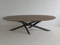 oval oak dining room table