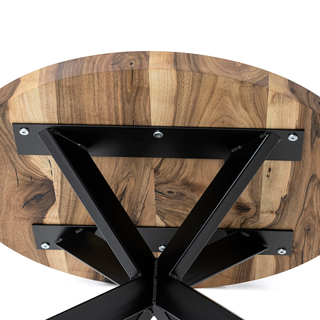 Round Walnut Coffee Table, Natural