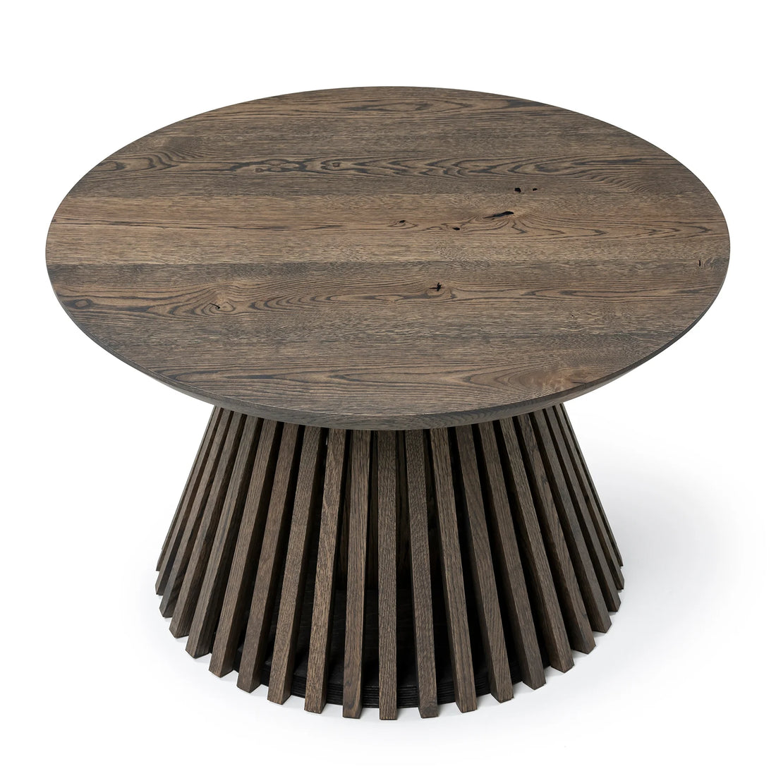 Charcoal Round Oak Coffee Table 