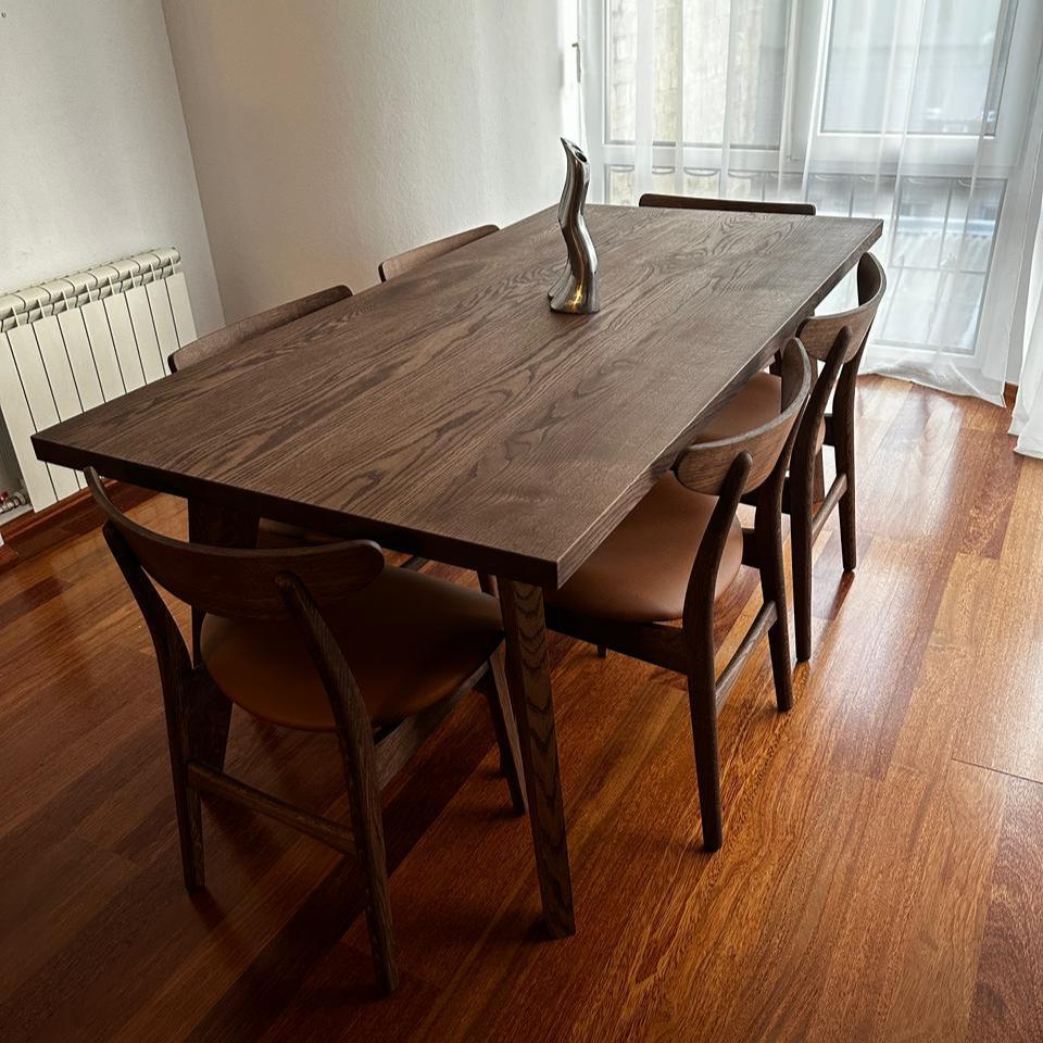 Aurora Extendable Oak Dining Table in Chocolate Oak by S10Home