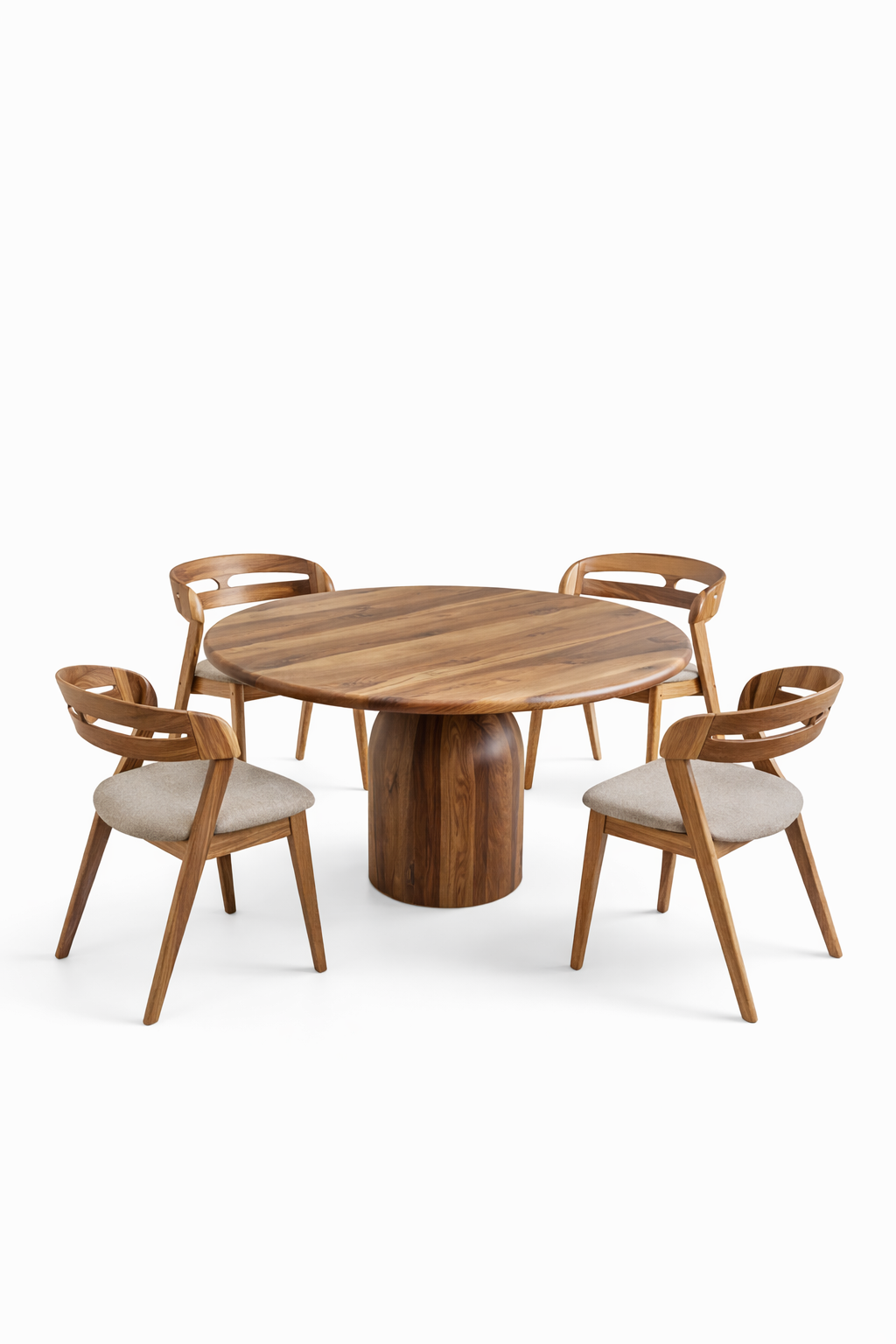 Tavolo da pranzo in noce rotonda ella