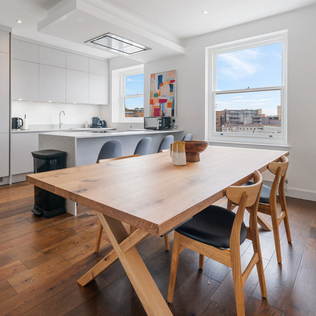 Eva Extendable Dining Table in Solid Oak by S10Home