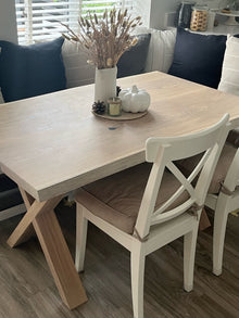 Cotton Oak Dining Table Extendable by S10Home