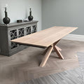 Julia Cotton Oak Dining Table Spider Leg Extendable by S10Home