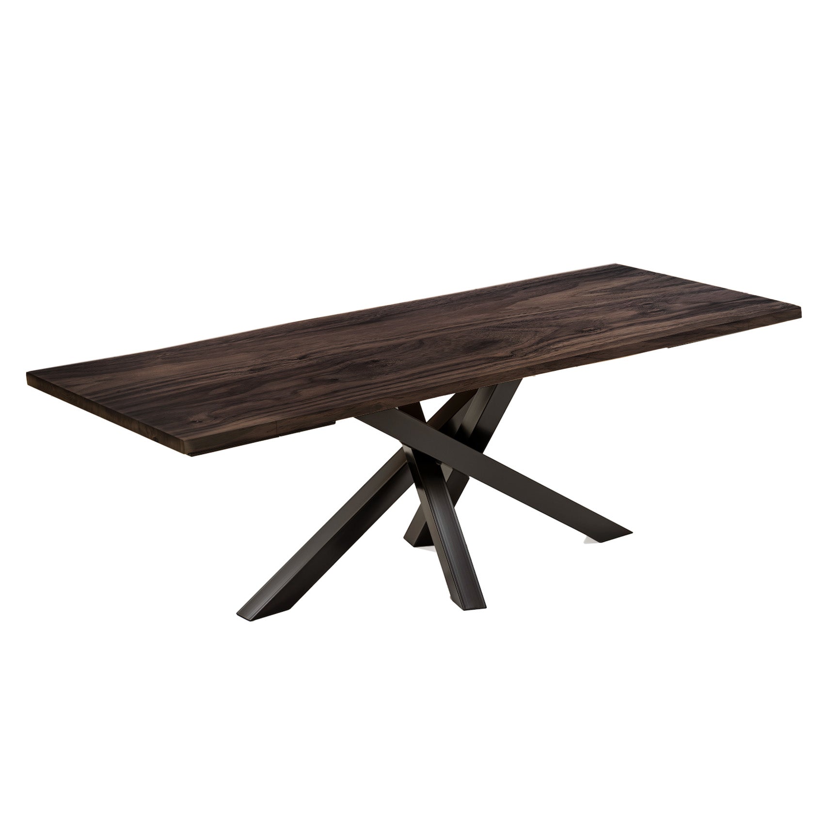 Julia Extendable Dining Table Spider Leg in Charcoal Walnut | S10Home