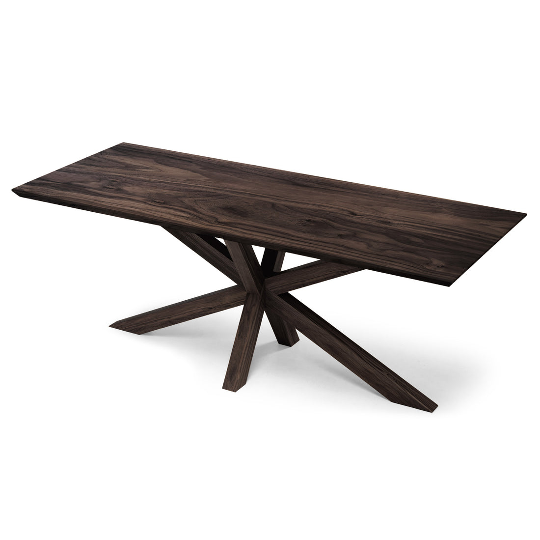 Julia Extendable Dining Table Spider Leg in Charcoal Walnut