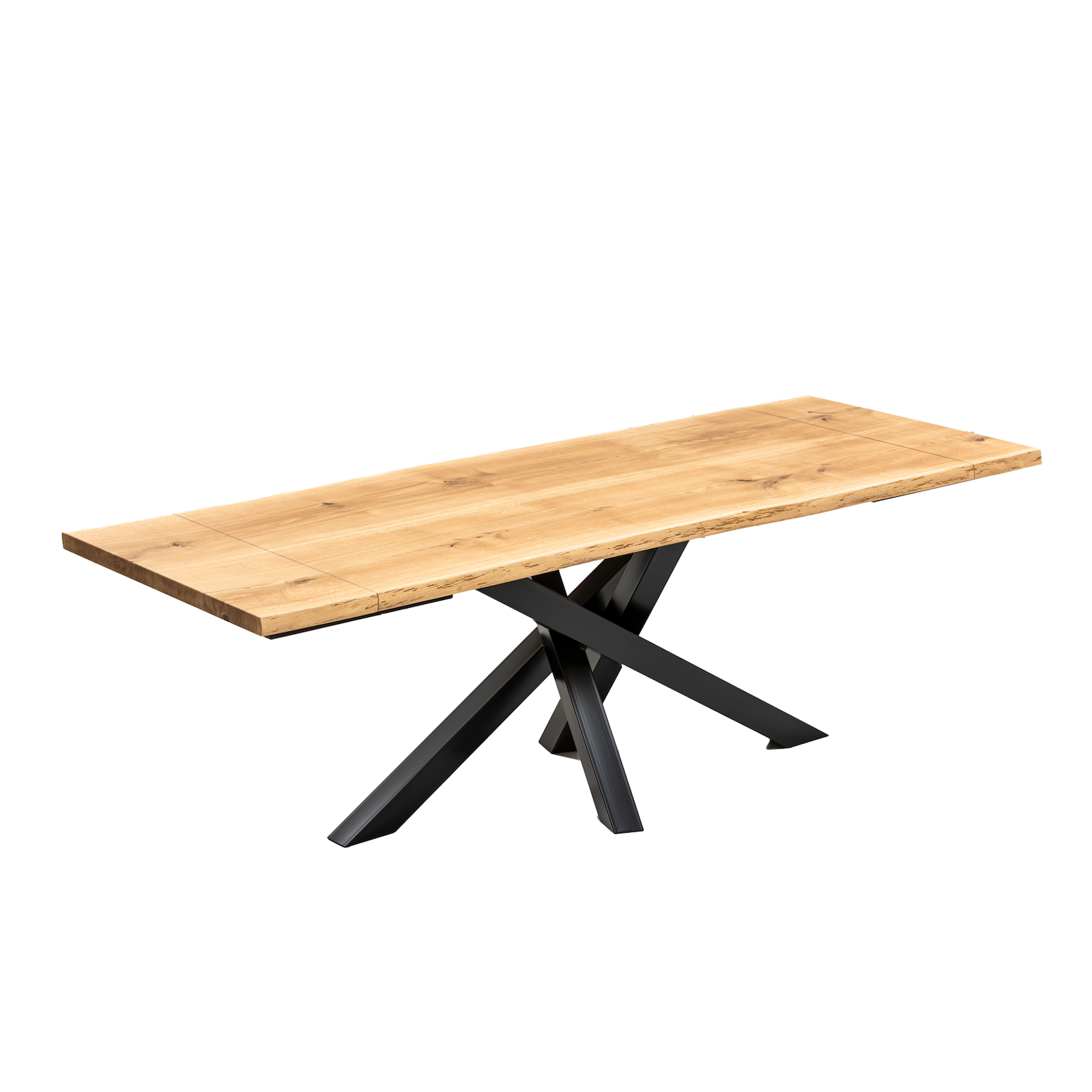 Julia Extendable Oak Dining Table Spider Leg by S10Home