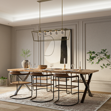 Eva Extendable Dining Table in Solid Walnut by S10Home