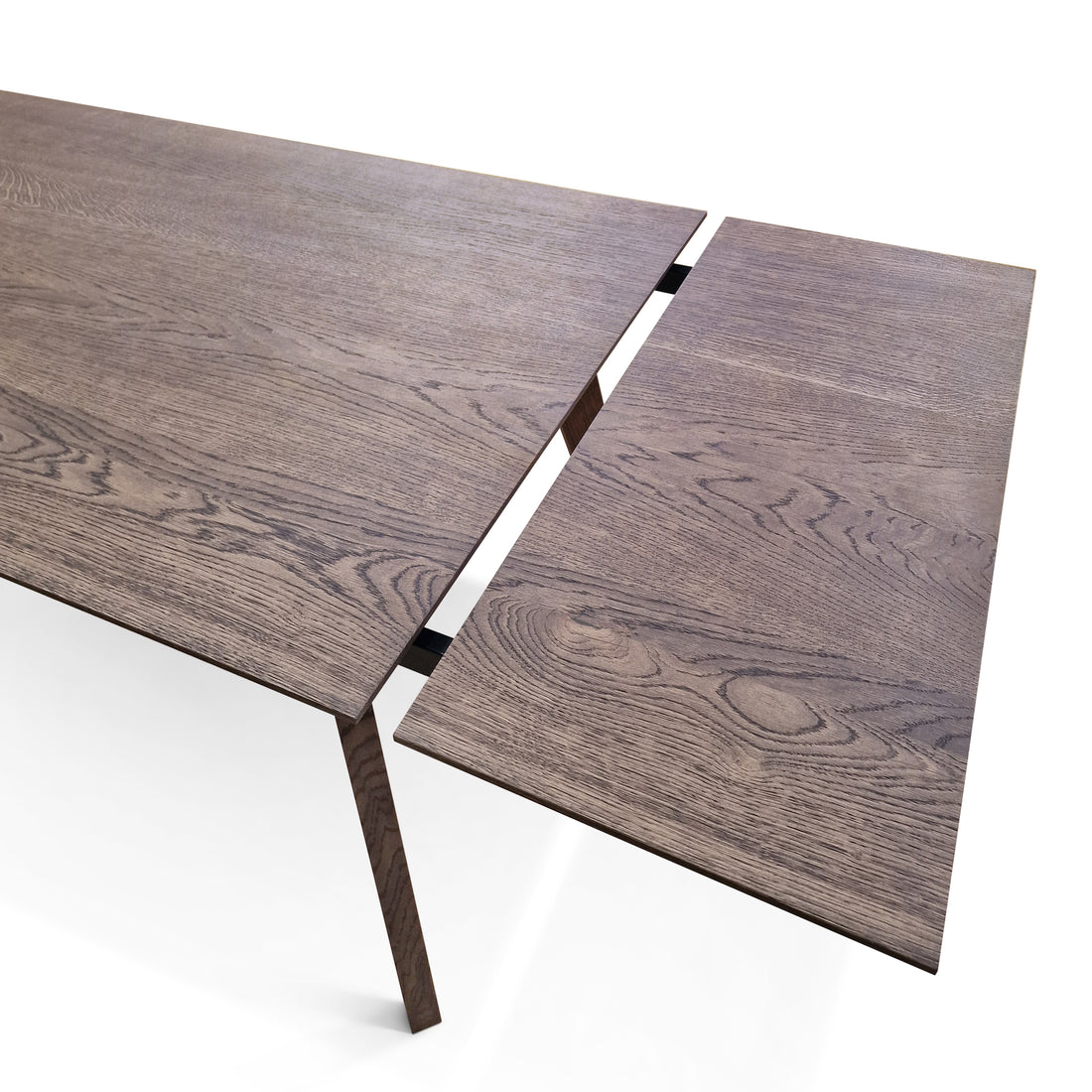 Aurora Oak Dining Table in Chocolate Oak 180cm (+2x40 cm)