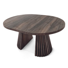 Vivien Extendable Round Dining Table in Charcoal Walnut S10Home