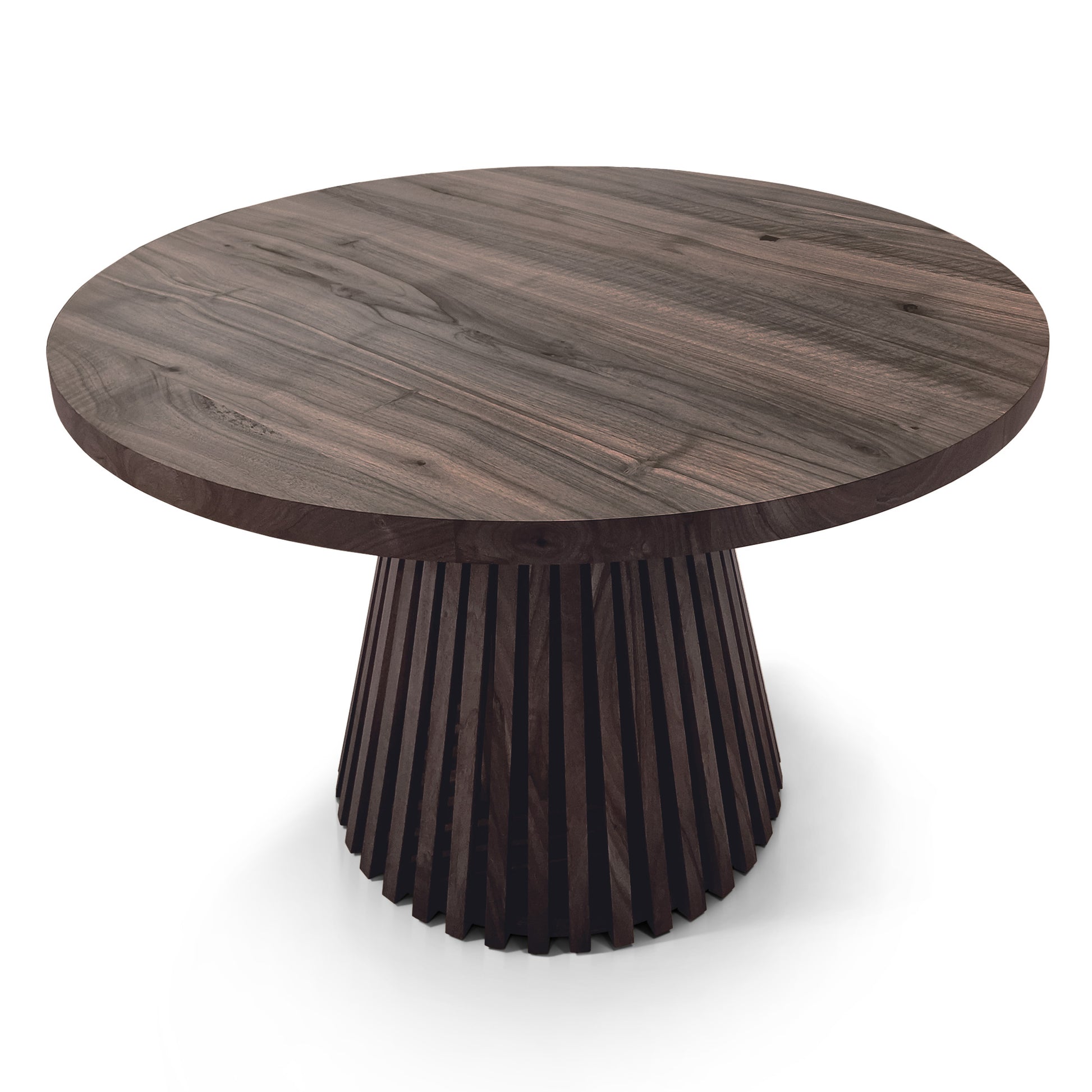 Vivien Extendable Round Dining Table in Charcoal Walnut S10Home