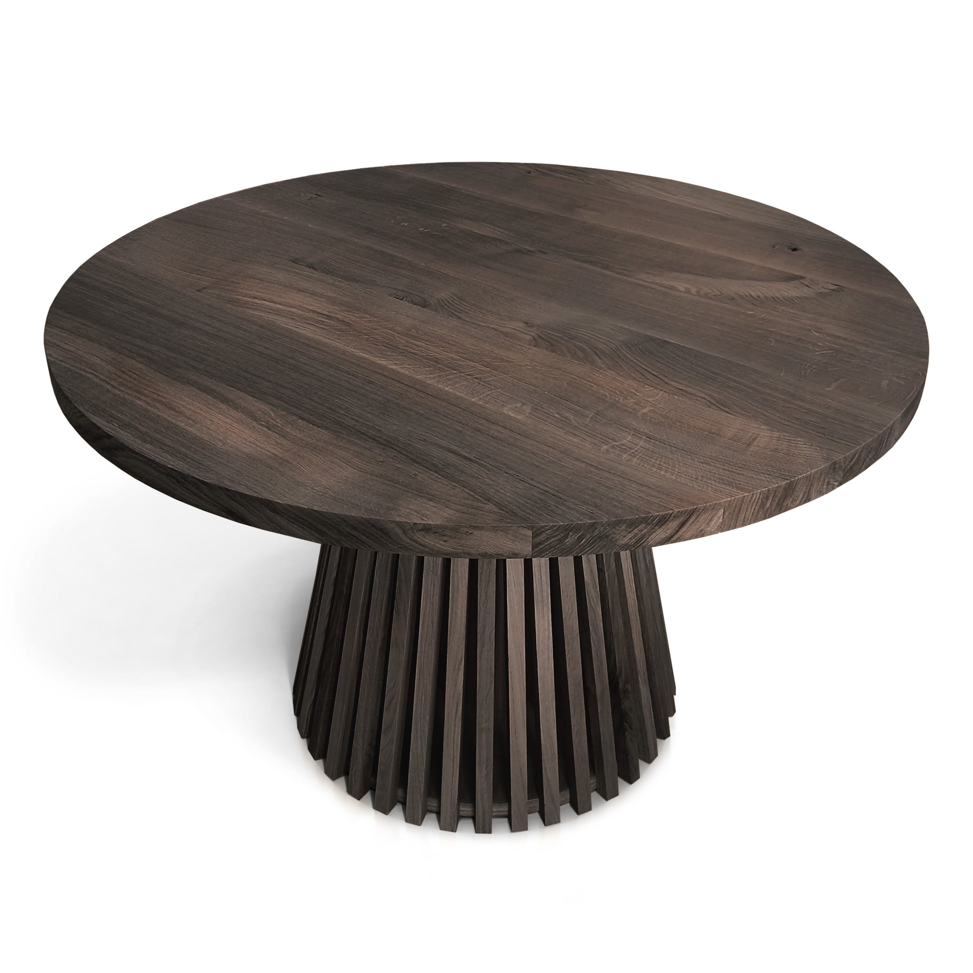 Vivien Round Dining Table Extendable in Charcoal Oak|S10Home