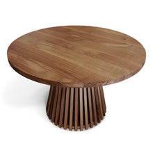 Vivien Extendable Round Dining Table in Chocolate Oak S10Home