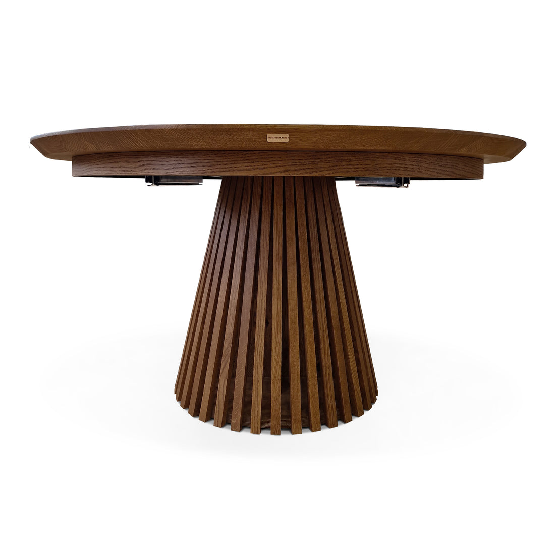 Vivien Round Extendable Dining Table in Darker Oak