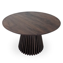 Vivien Extendable Round Dining Table in Charcoal Walnut S10Home