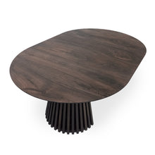 Vivien Extendable Round Dining Table in Charcoal Walnut S10Home