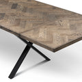 Astrid Charcoal Herringbone Dining Table Extendable by S10Home