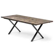 Astrid Charcoal Herringbone Dining Table Extendable by S10Home