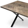 Astrid Charcoal Herringbone Dining Table Extendable by S10Home