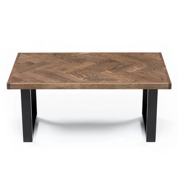 Astrid Herringbone Coffee Table in Chocolate Oak | S10Home