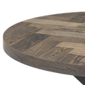 Round Herringbone Coffee Table, Charcoal - S10Home