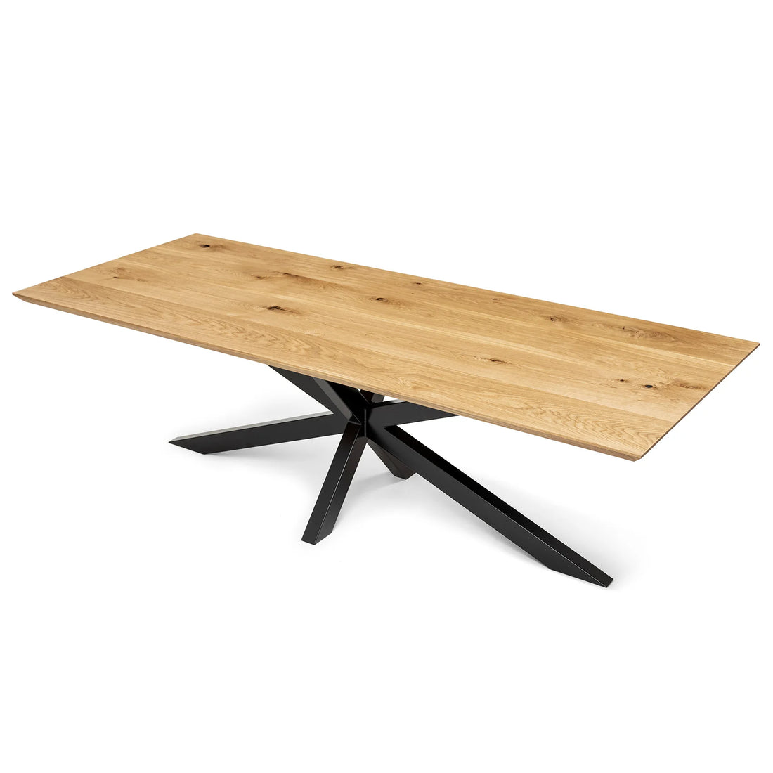 Julia Extendable Oak Dining Table Spider Leg