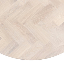 Astrid Extendable Round Herringbone Dining Table in Cotton by S10Home