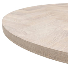 Astrid Extendable Round Herringbone Dining Table in Cotton by S10Home