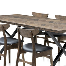 Astrid Charcoal Herringbone Dining Table Extendable by S10Home