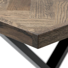 Astrid Charcoal Herringbone Dining Table Extendable by S10Home