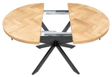 Astrid Extendable Round Herringbone Dining Table by S10Home