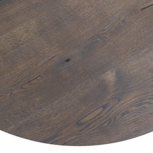 Round Dark Oak Dining Table Extendable by S10Home