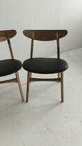 Eva Walnut Dining Chair Leather by S10Home