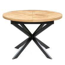 Astrid Extendable Round Herringbone Dining Table by S10Home