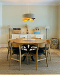 Natural Oak Round Dining Table Extendable - S10Home