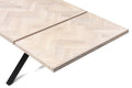 Cotton Herringbone Dining Table Extendable - S10Home