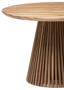 Vivien Extendable Round Dining Table in Solid Walnut by S10Home