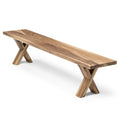 Walnut Bench, Natural, 2-6 Seater 