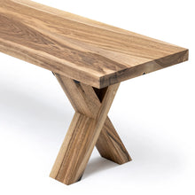 Walnut Bench, Natural, 2-6 Seater - S10Home