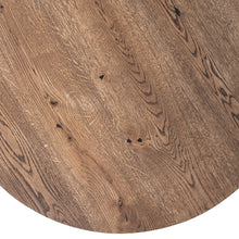 Round Oak Coffee Table, Chocolate - S10Home