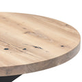 Round Oak Coffee Table, Grey - S10Home