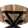 Round Walnut Coffee Table, Natural - S10Home