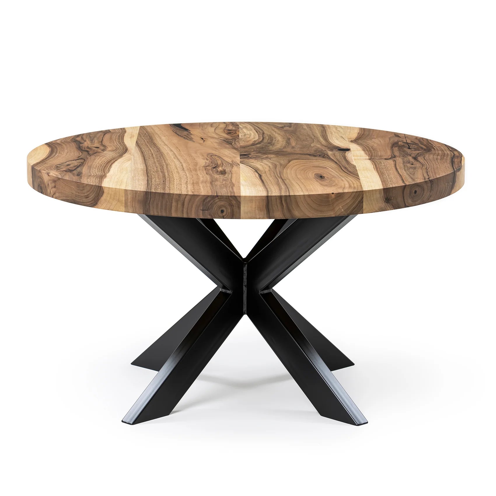 Round Walnut Coffee Table Natural Walnut Handmade Coffee Table