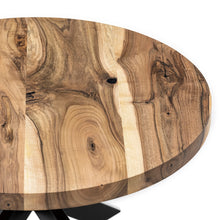 Round Walnut Coffee Table, Natural - S10Home