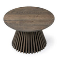 Charcoal Round Oak Coffee Table 