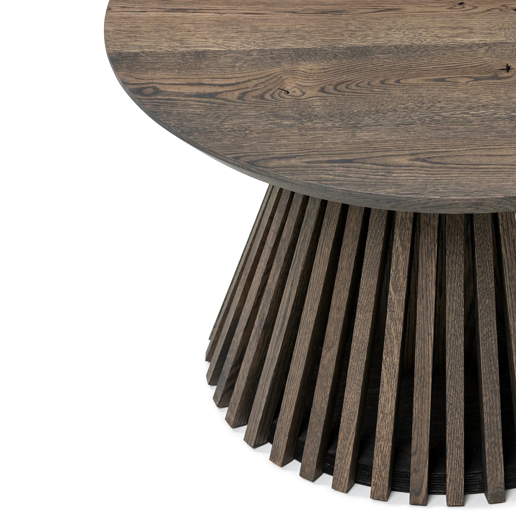 Charcoal Round Oak Coffee Table - S10Home