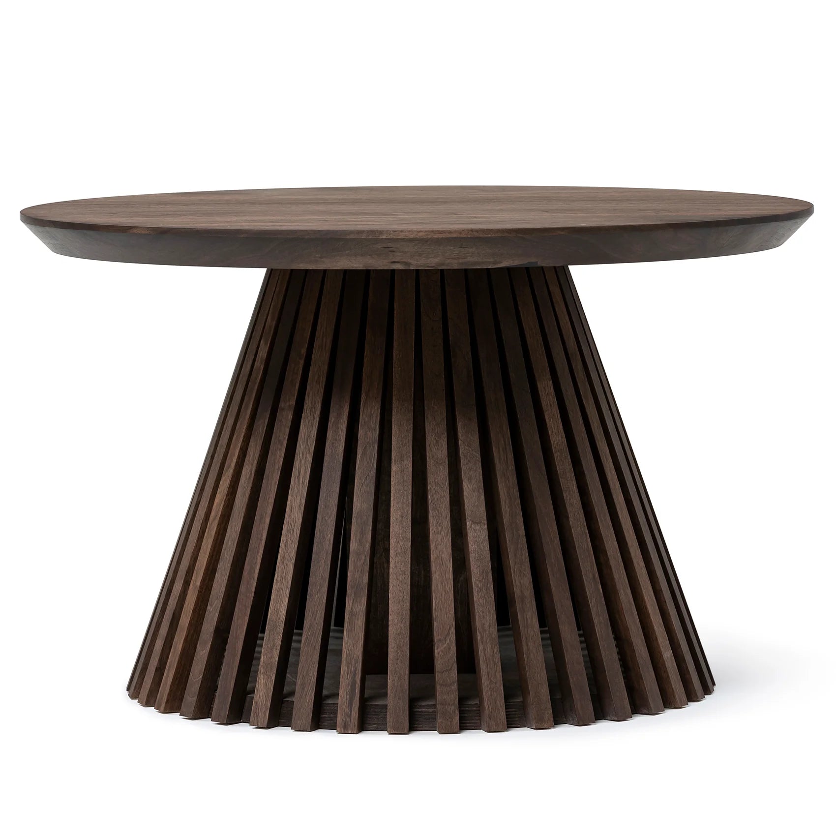 Chocolate Round Oak Coffee Table - S10Home