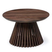 Chocolate Round Oak Coffee Table 