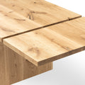 Wide Natural Oak Dining Table Extendable - S10Home