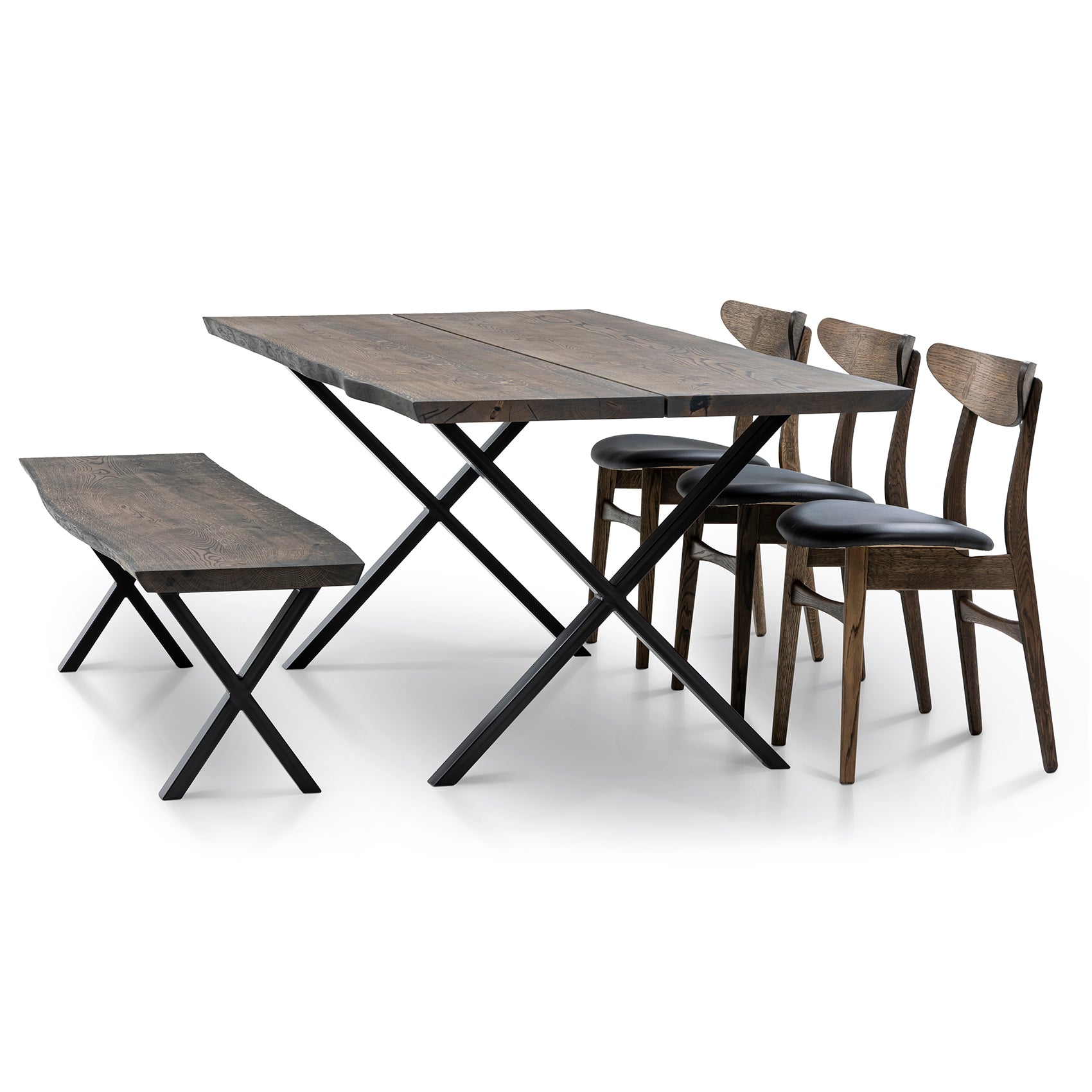 Charcoal Oak Dining Table Extendable - S10Home